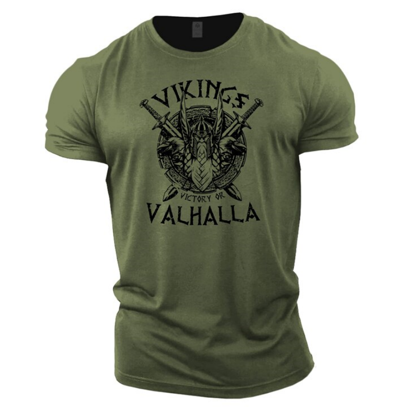 Summer Viking Casual Fashion 3D Printed Tough Guy Męska koszulka sportowa z krótkim rękawem Oversize Luźna, szeroka, szybkoschnąca koszula