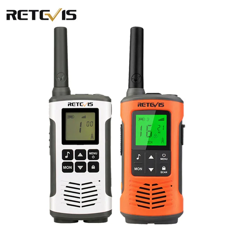 Retevis RT45P IP67 Walkie Talkie Impermeable 2 Piezas Receptor de Radio Bidireccional Recargable PMR446 Licencia Libre Tipo-C para Acampar y Senderismo