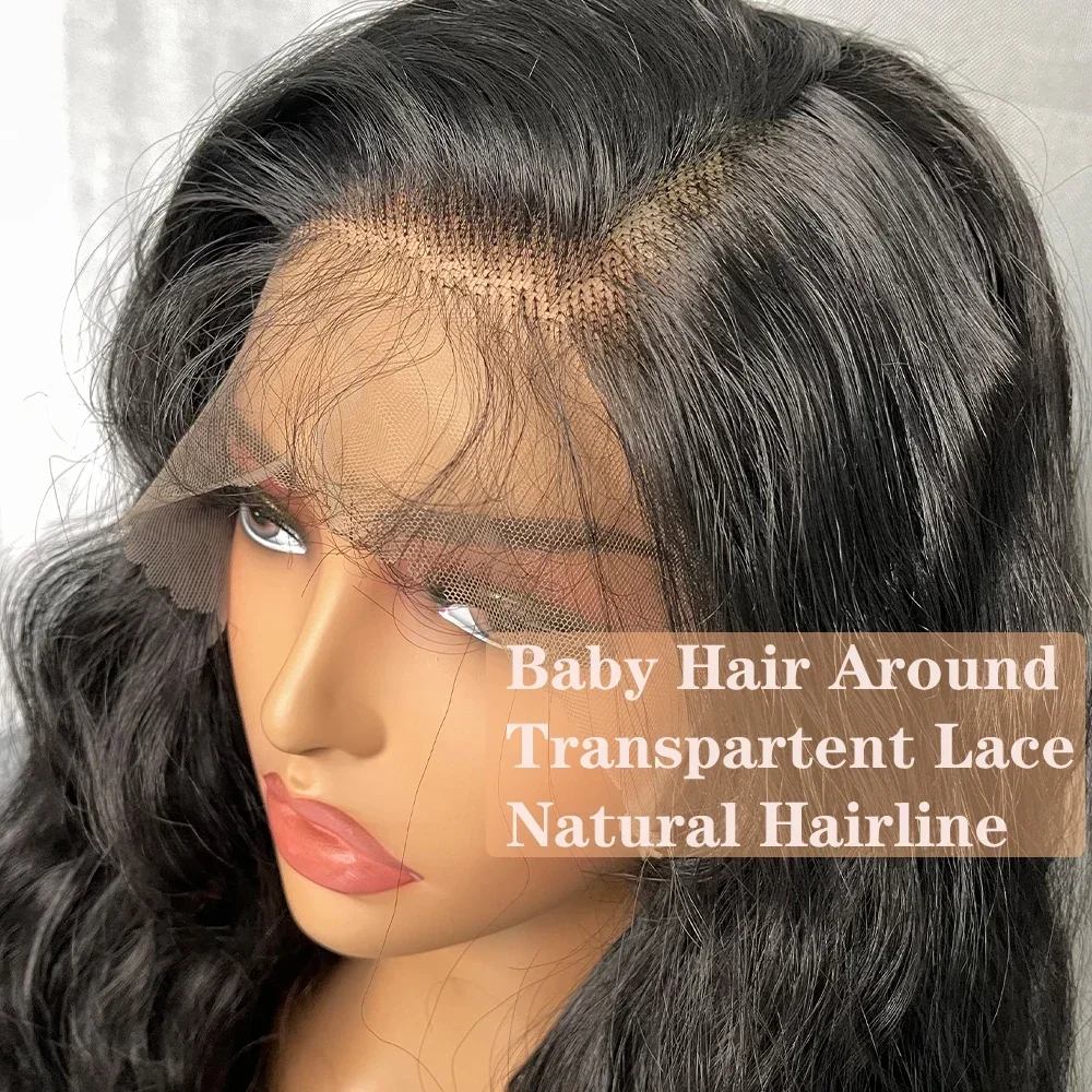 X-TRESS perucas de cabelo frontal de renda sintética para mulheres 32 polegadas longa onda solta cor preta 13x6 peruca frontal de renda com cabelo natural de bebê