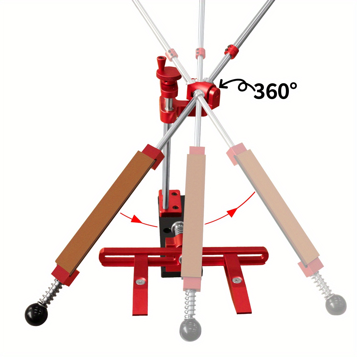 Herramienta de afilado de ángulo de precio ajustable Manual profesional, rotación multiángulo, equipada con 4 piedras abrasivas de diamante