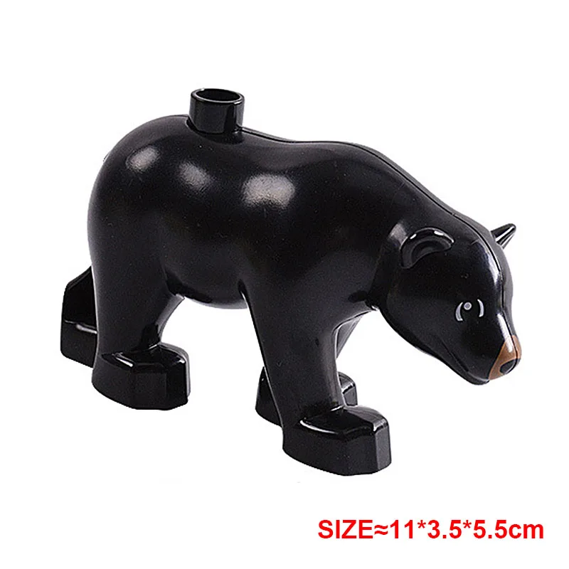 Lớn Phụ Kiện Xây Dựng Hồ Cá Cá Heo Cá Mập Cá Ngựa Thảo Nguyên Sư Tử Con Báo Gấu Voi Series DIY Duploes Tặng Đồ Chơi
