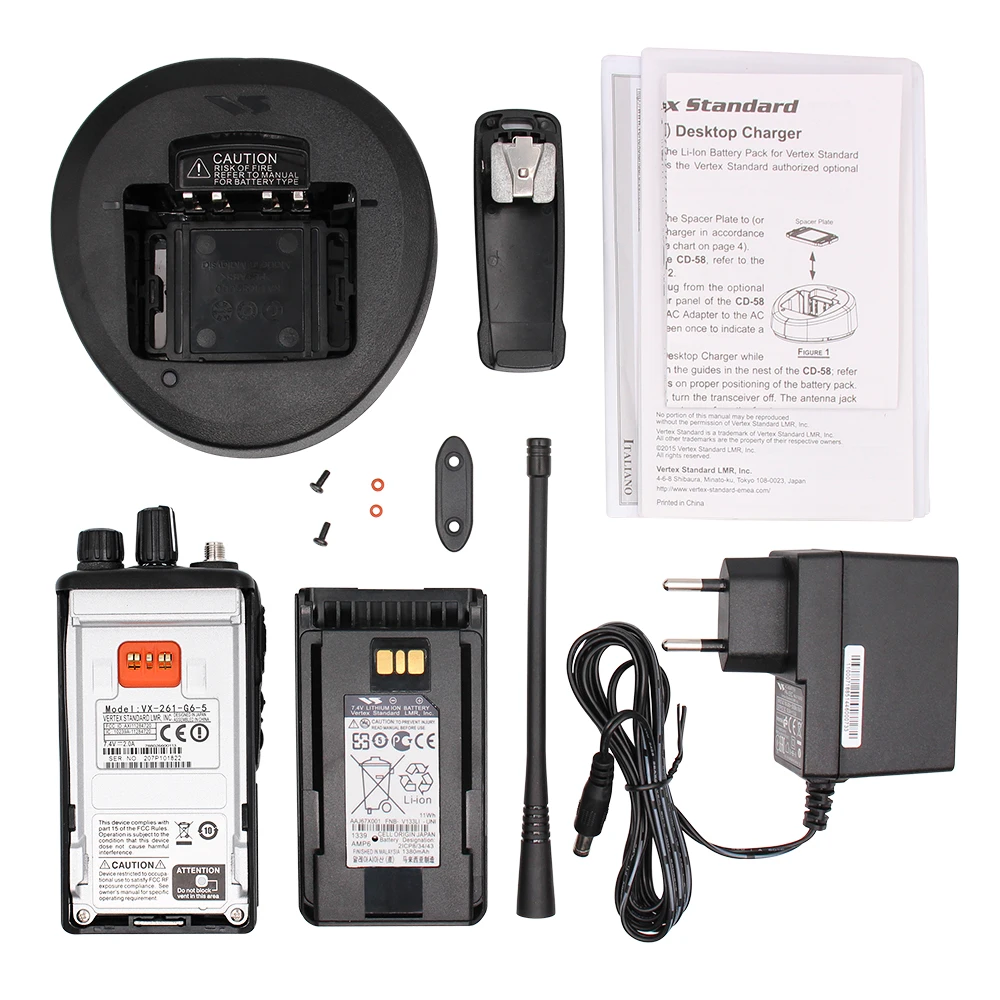 VX-261 UHF VHF วิทยุแบบพกพาเปลี่ยนสําหรับ Vertex Standard VX-231 MOTOROLA VX261 VX-260 Walkie Talkie พร้อมแบตเตอรี่ Li-Ion