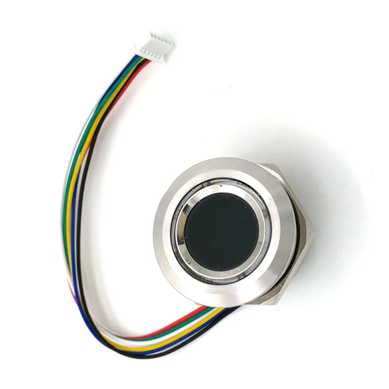 N82R R503 Circular redondo RGB anillo indicador LED Control DC3.3V MX1.0-6Pin módulo capacitivo de huellas dactilares Sensor escáner, 15Mm