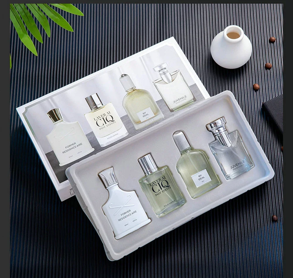 ผู้ชายน้ําหอมของขวัญกล่อง 100ml ชุดสี่ชิ้นกลิ่นหอมยาวนาน Body สเปรย์พืชกลิ่นดอกไม้ฟีโรโมนโคโลญจ์น้ําหอม ...