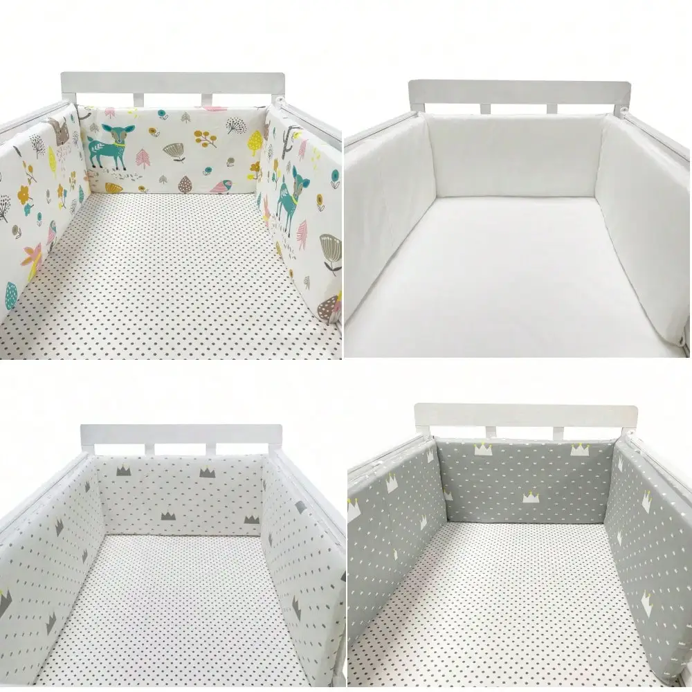 Paraurti per bambini Chichonera Culla Protezione per lettino Cotone per neonati Barriere per letti per bambini Neonati intorno Cuscino Treccia Cunas Para El Bebe