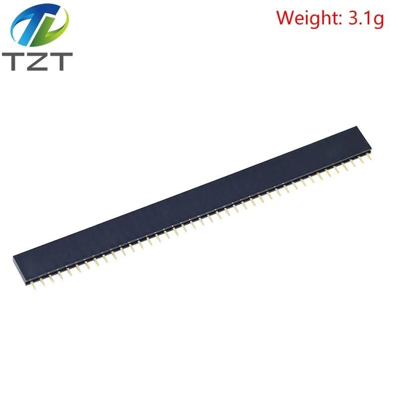 20pcs 10 pairs 40 Pin 1x40 Single Row Male and Female 2.54 Breakable Pin Header JST Connector Strip for Arduino Black