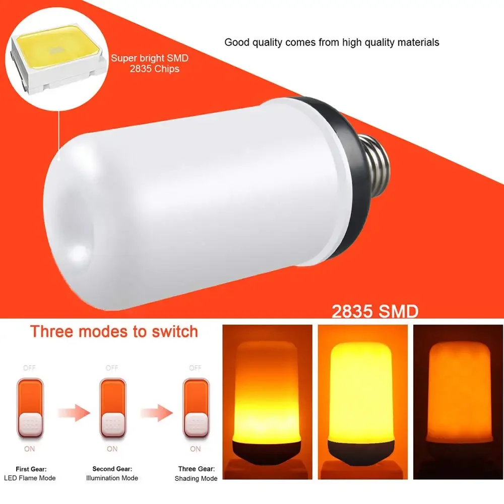 E27 e14 led luz de efeito chama dinâmica 12w lâmpadas modo múltiplo criativo lâmpada milho luz decorativa para bar hotel restaurante festa