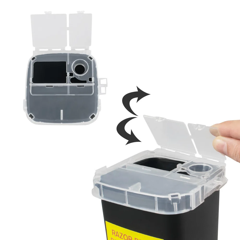 1L Pojemnik na odpady do tatuażu Pojemnik na artykuły medyczne Jednorazowe końcówki igieł Wiadra do recyklingu Narzędzie do mikrobladingu