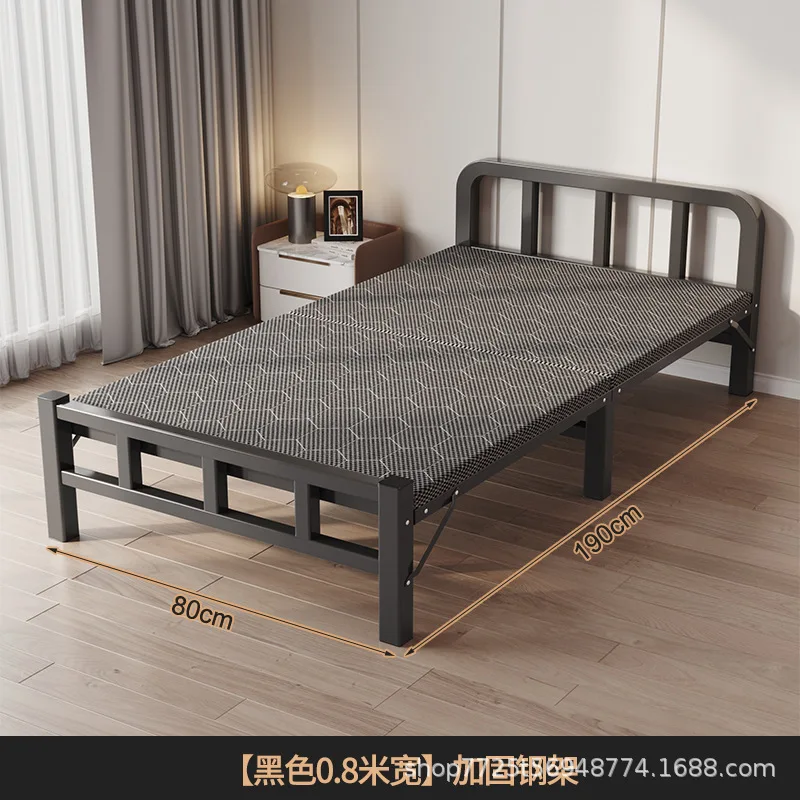 접이식 싱글 침대 가정용 간이 침대 사무실 낮잠 유물 행진 침대 기숙사 점심 시간 작은 침대 성인 철제 침대