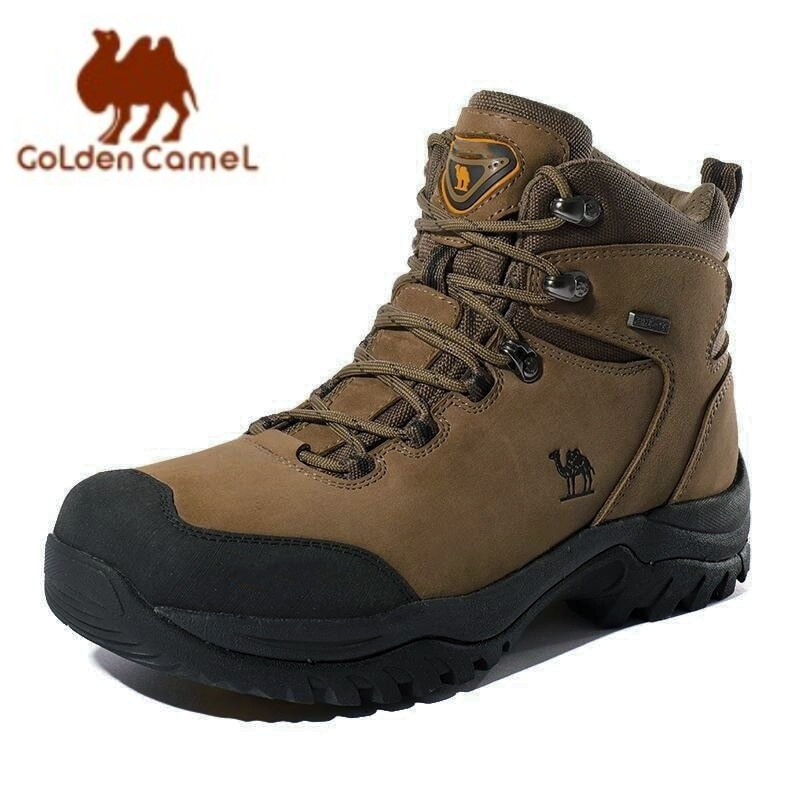 GOLDEN CAMEL รองเท้าเดินป่ากันน้ํากลางแจ้ง High-top ยุทธวิธีทหารรองเท้า Anti-SLIP รองเท้าผ้าใบชาย Trekking รองเท้าสําหรับชาย