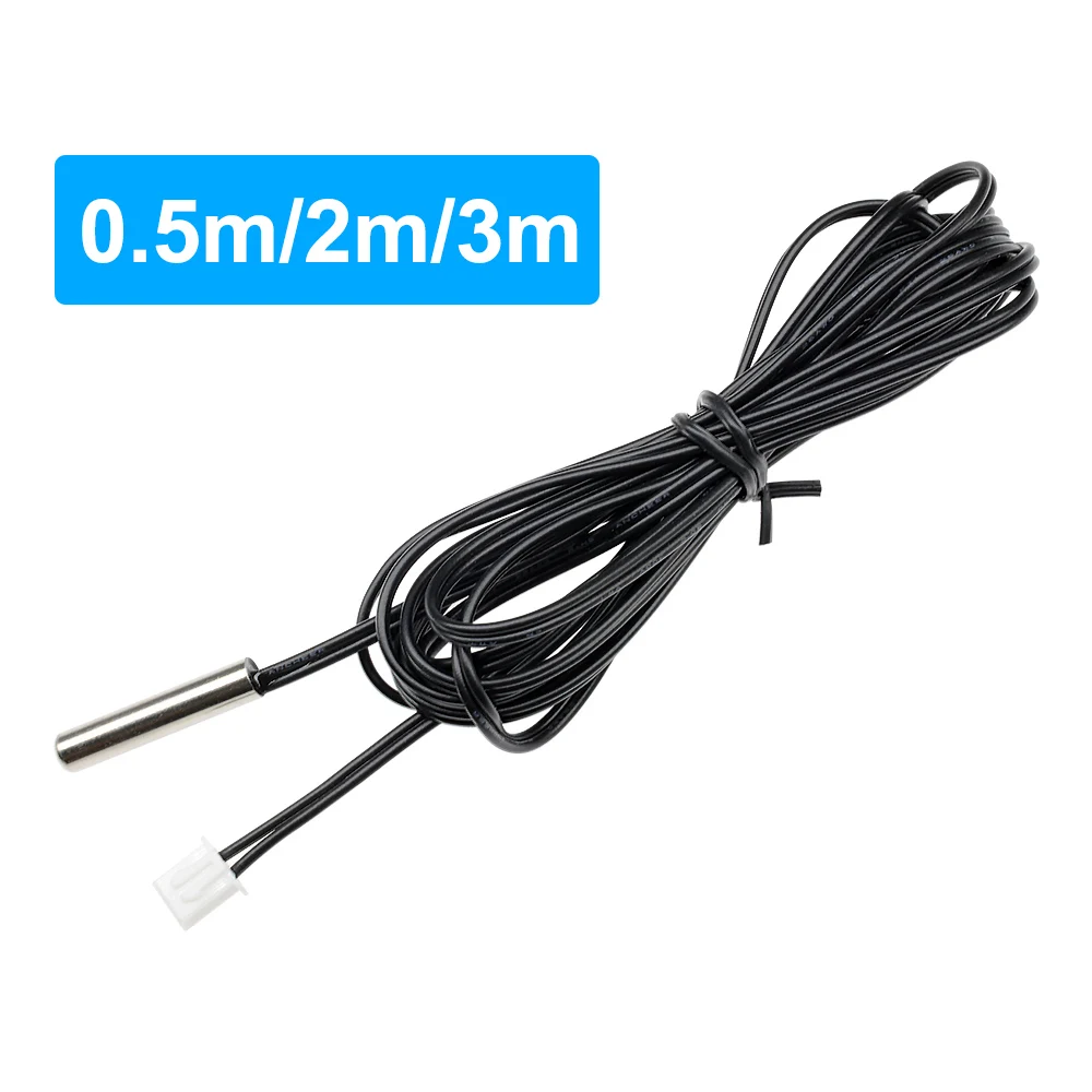 50CM 100CM 200CM 300CM Sensor de temperatura termistor NTC cable de sonda impermeable 10K 1% 3950 W1209 W1401 cable