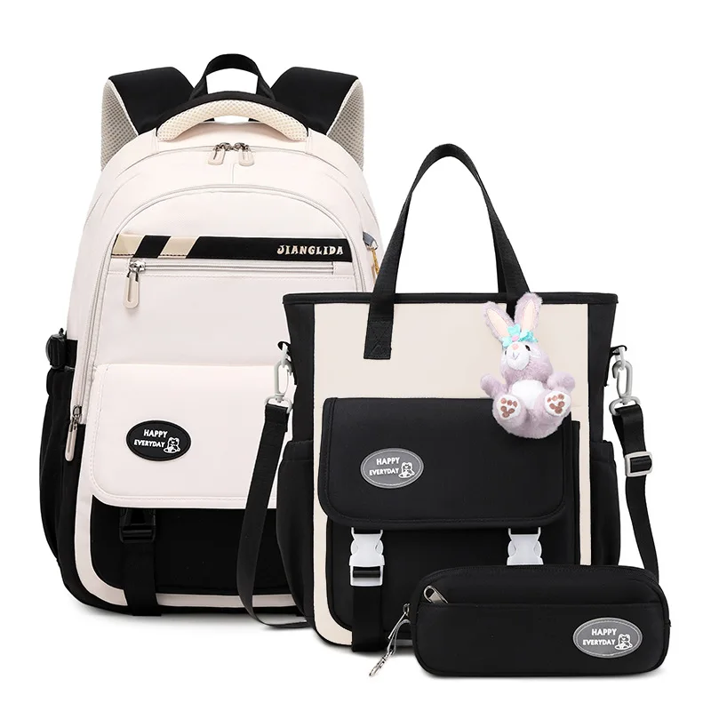 Girls Backpack for Elementary Kids School Bookbag 3pces/Set simple Children Backpacks for Girls waterproof Primary School Bag