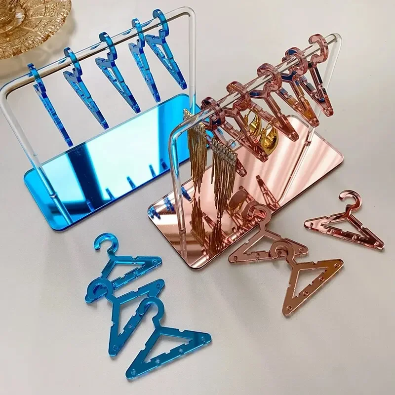 Nieuwe 8-delige effen kleur kleine hangers vormige sieradenhouder Dangle Oorbellen Display opslag persoonlijkheid sieraden organisator houders