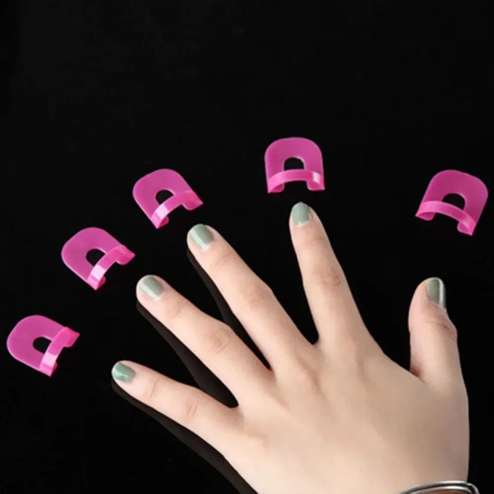 26 unids/set 10 tamaños G forma curva barniz Protector de uñas cubierta de dedo pegatinas francesas a prueba de derrames herramientas de manicura para decoración de uñas