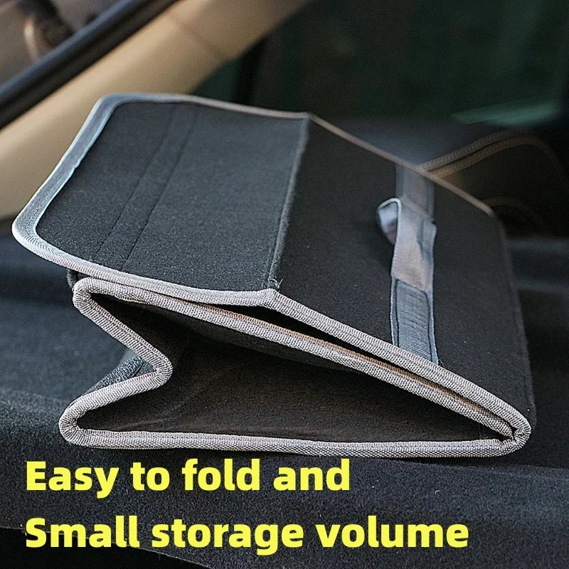 ขนาดใหญ่ Anti SLIP ช่อง BOOT Storage Organizer เครื่องมือกระเป๋าเก็บรถ Trunk Organizer Soft Felt กล่องเก็บอุปกรณ์เสริม