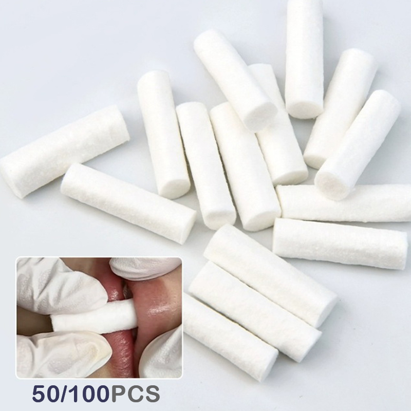 50/100 pces descartáveis tatuagem labial pele alongamento bastão de algodão com caixa semi-permanente maquiagem lábio bordado blush ferramentas de recuperação