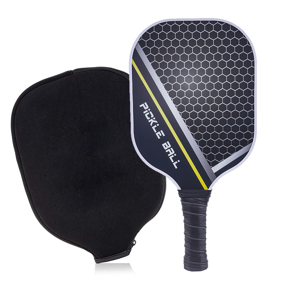 Conjunto de pás de pickleball-fibra de carbono grafite usado aprovado raquetes leves conjunto de exercícios internos e externos para todas as idades
