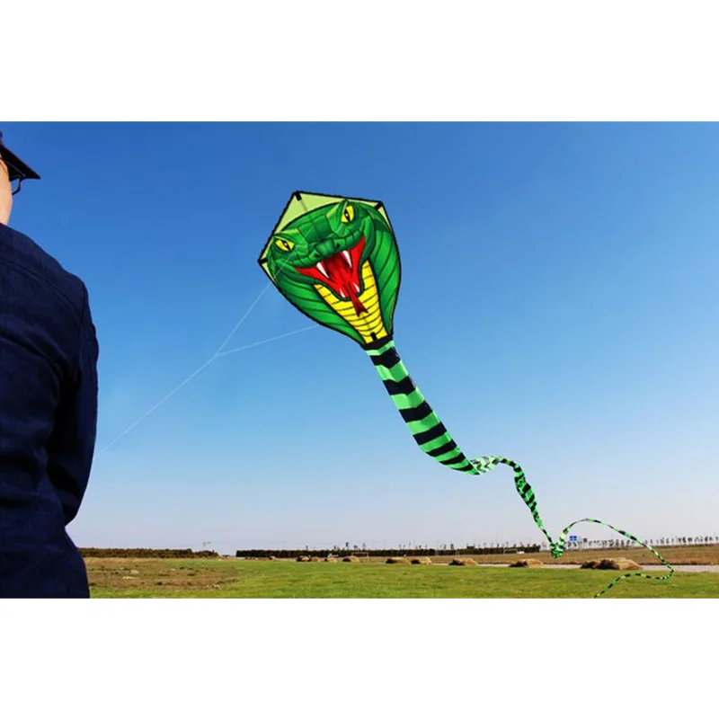 8M Strong Snake With Long Colorful Tail Huge Beginner Snake Kites for Kids And Adults Come With String And Handle