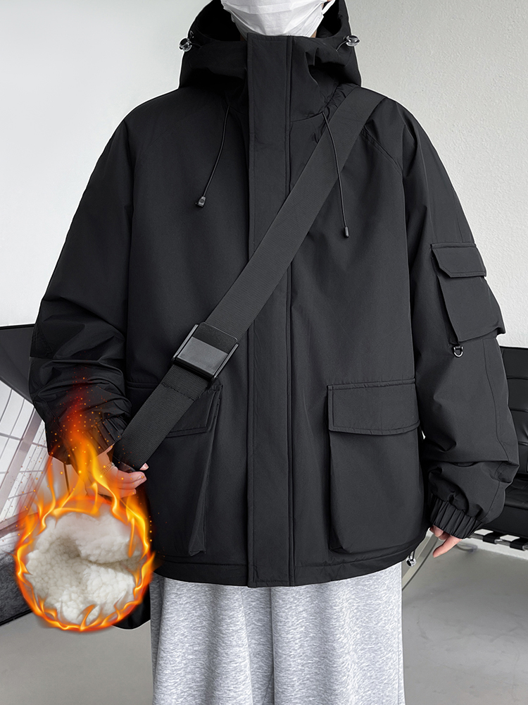 2024 neue Winter Jacke Männer Fleece Liner Dicke Warme Parka Mantel Mit Kapuze Windjacke Koreanische Casual Thermische Jacken Plus Größe 8XL