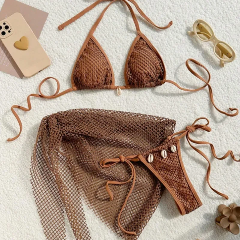2025 seksowne bikini damskie stroje kąpielowe damskie trzyczęściowe stroje kąpielowe plażowe stroje kąpielowe kostiumy kąpielowe brazylijskie bikini zestaw kąpiący w basenie