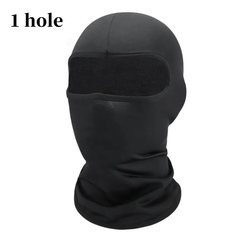 블랙 풀 페이스 구멍 없음 커버 모자 여성 남성 육군 전술 Cs Balaclava 모자 태양 Uv 보호 자전거 오토바이 멀티 홀 스키 마스크