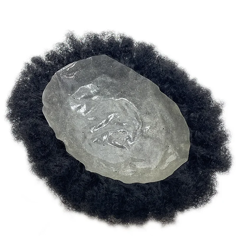 13 フィート x 18 メンズウィッグアフロ変態カーリーヨーロッパ人毛ウィッグ男性用ファインモノラル NPU 毛細管プロテーゼナチュラルカラーヘアシステム