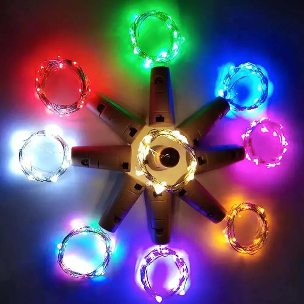 บาร์ LED ขวดไวน์ Cork String ไฟ Fairy ไฟ IP65 กันน้ําตกแต่ง DIY คริสต์มาสงานแต่งงานโรงแรม PARTY Garlands