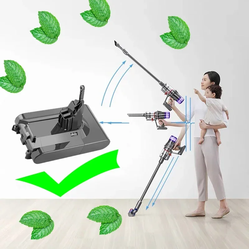 Сменный аккумулятор для Dyson V8 6800 мАч 21,6 В для абсолютного беспроводного пылесоса Dyson V8, ручной пылесос Dyson V8, аккумулятор