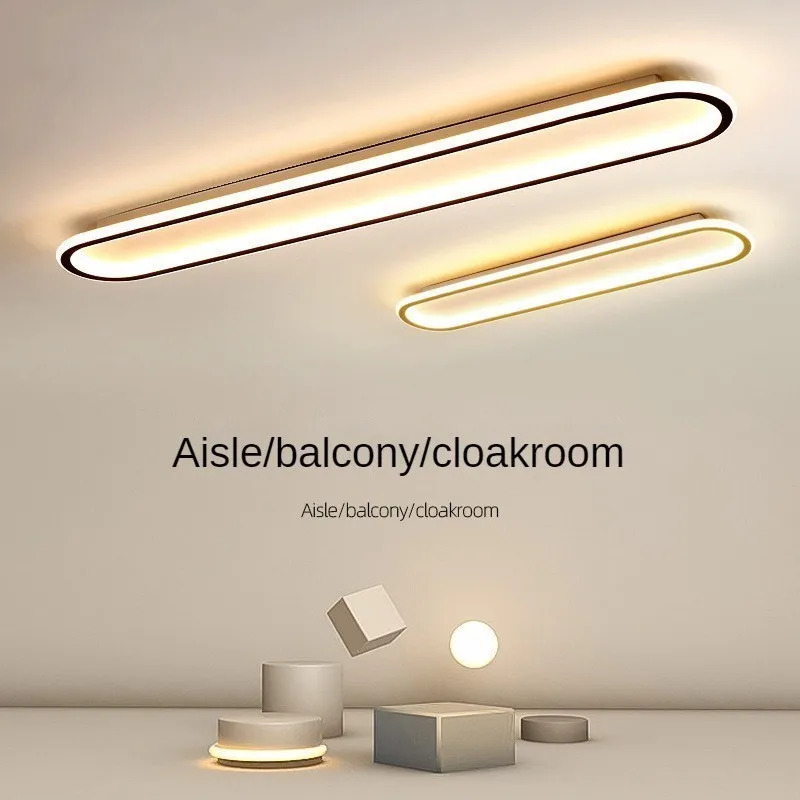 Ultra-thin Ceiling Lamp Long Corridor Aisle Lamp Home Balcony Lamp Simple Cloakroom Bedroom Minimalist Porch Lamp