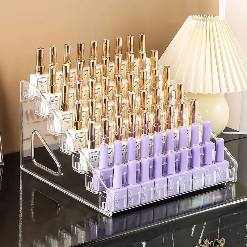 3/4/5/6/7 warstw akrylowy lakier do paznokci wyświetlacz organizator półka na żel UV szybka instalacja stojak na kosmetyki stojak na biżuterię przechowywanie Manicure