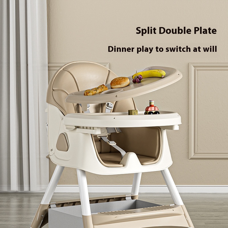 Cadeira de jantar para bebês em vários estilos, multifuncional, ajustável, cavalo de balanço, cadeira de bebê com altura ajustável, banco de jantar infantil.