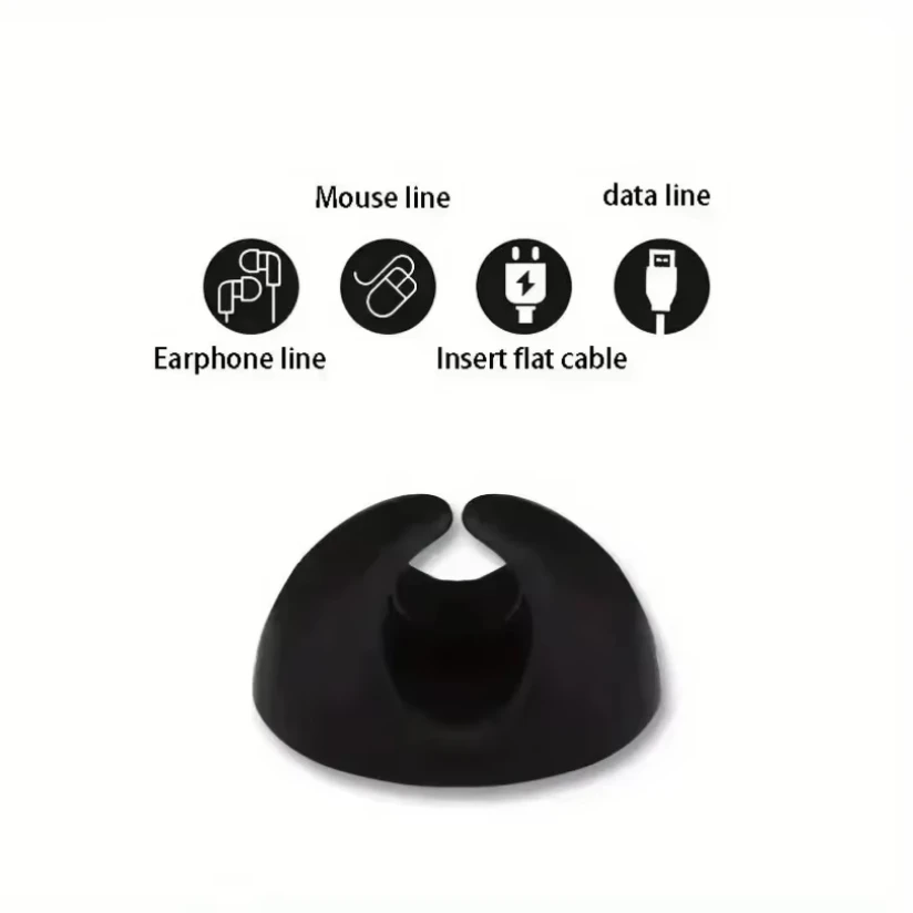 1/5/10/20 pçs cabos de dados de borracha titular protetor cabo mini cabo de dados de mesa usb tipo-c organizador para smartphones clipes de carro