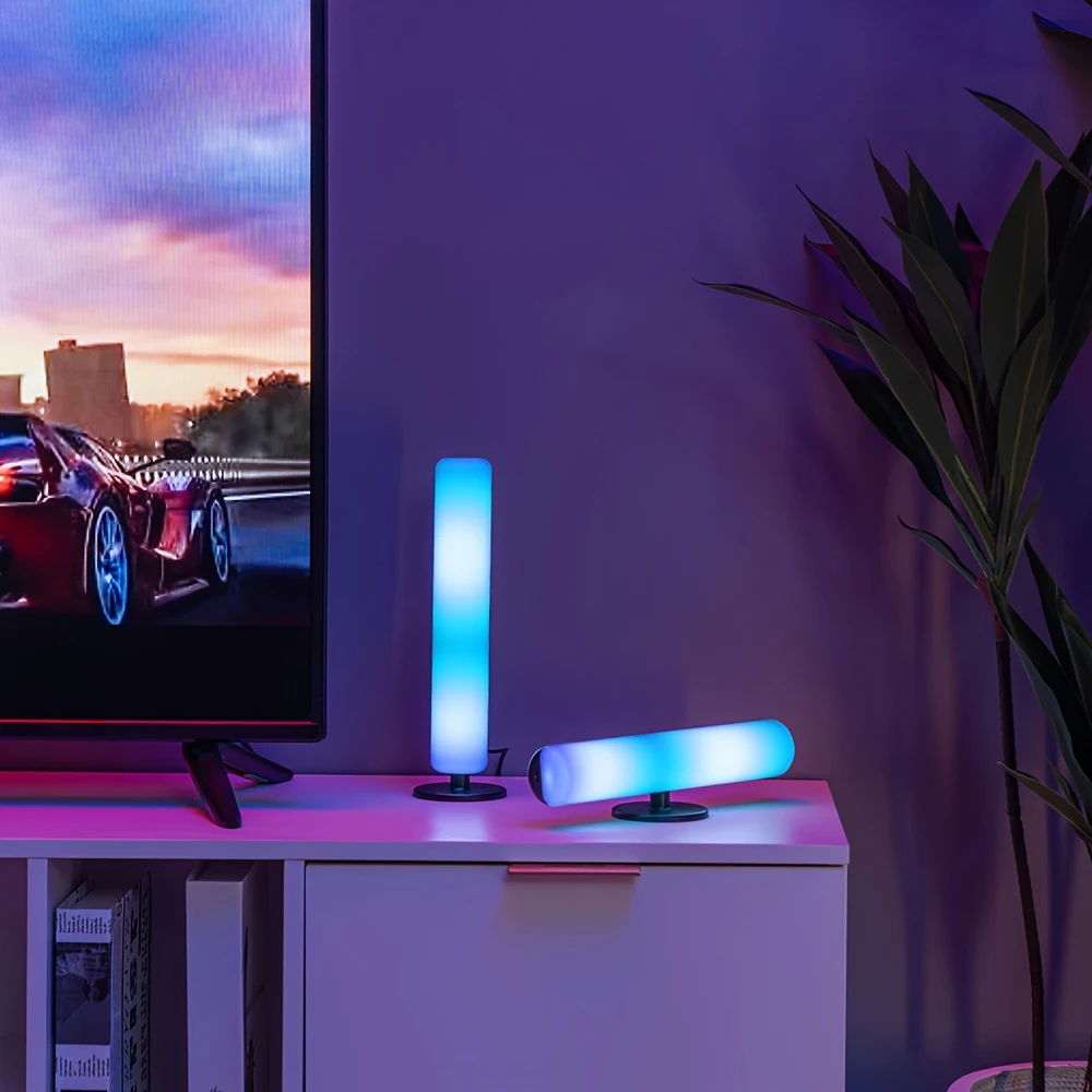 USB 충전식 RGB 픽업 라이트, 음악 리듬 조명, 업그레이드 모델, 크리스마스 장식, 데스크탑 RGB 라이트 바, 음악 리듬
