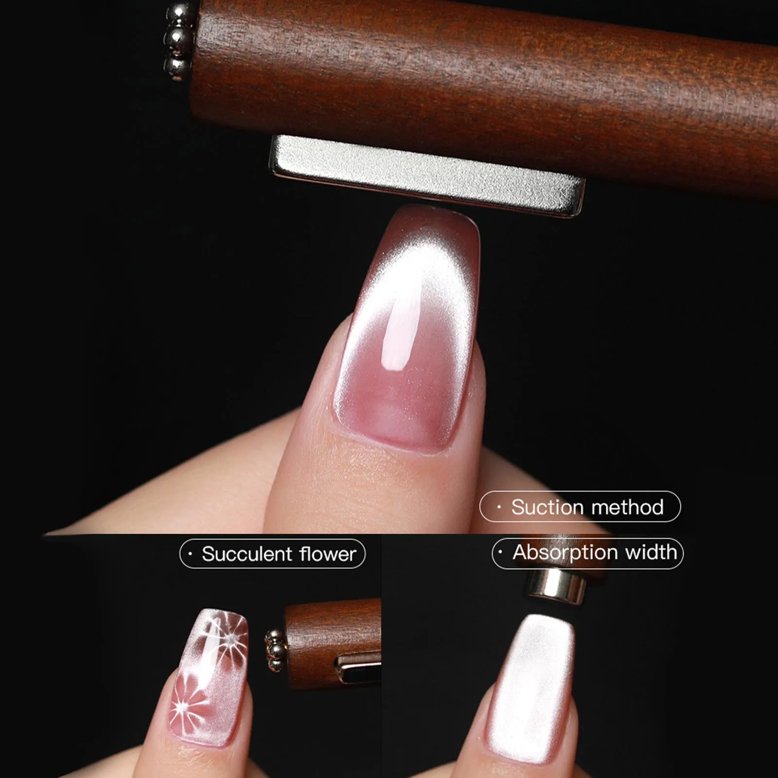 3 em 1 multifuncional forte ímã de olho de gato uv/led gel prego vara magnética para design da arte do prego manicure ferramentas especiais