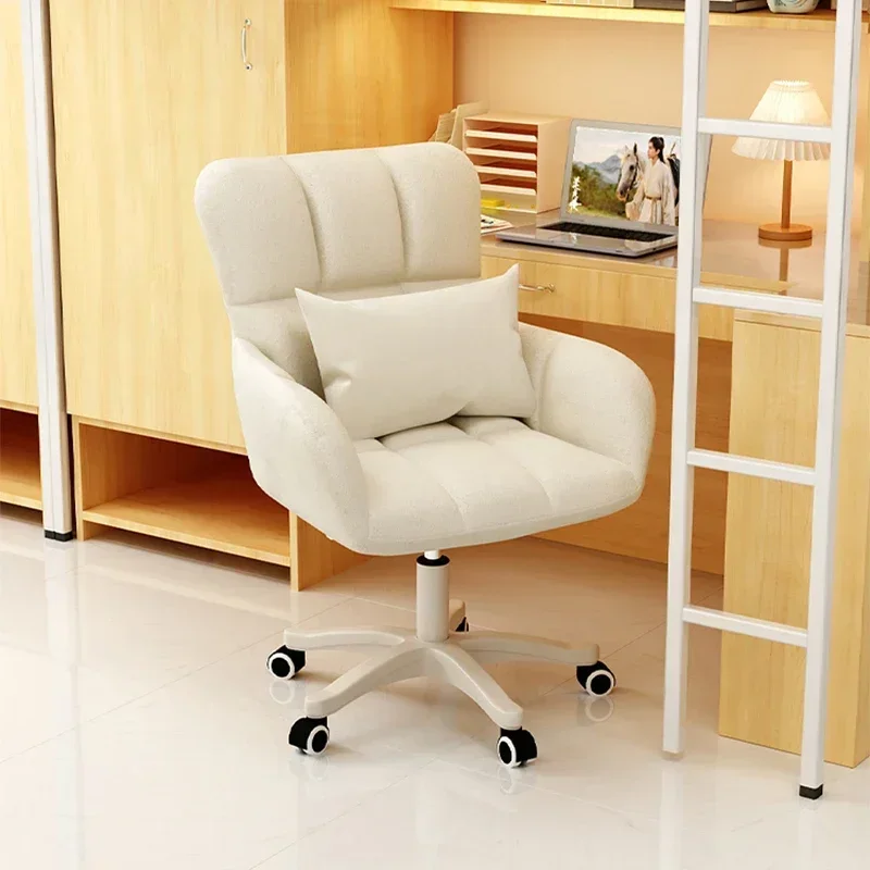 Mesa de vaidade para jogos, cadeira de escritório, couro, quarto, vaidade, trabalho branco, bonito, rolamento, pedicure, móveis de salão de beleza