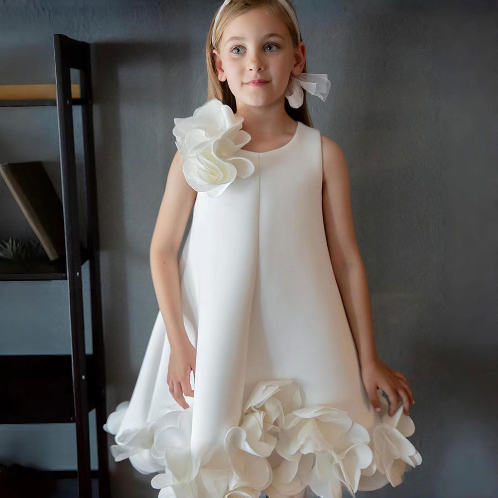 Jill Wish J073 élégant blanc dubaï fille robe rose Eid al-fitr bébé enfants vêtements pour mariage anniversaire vacances fête 2025