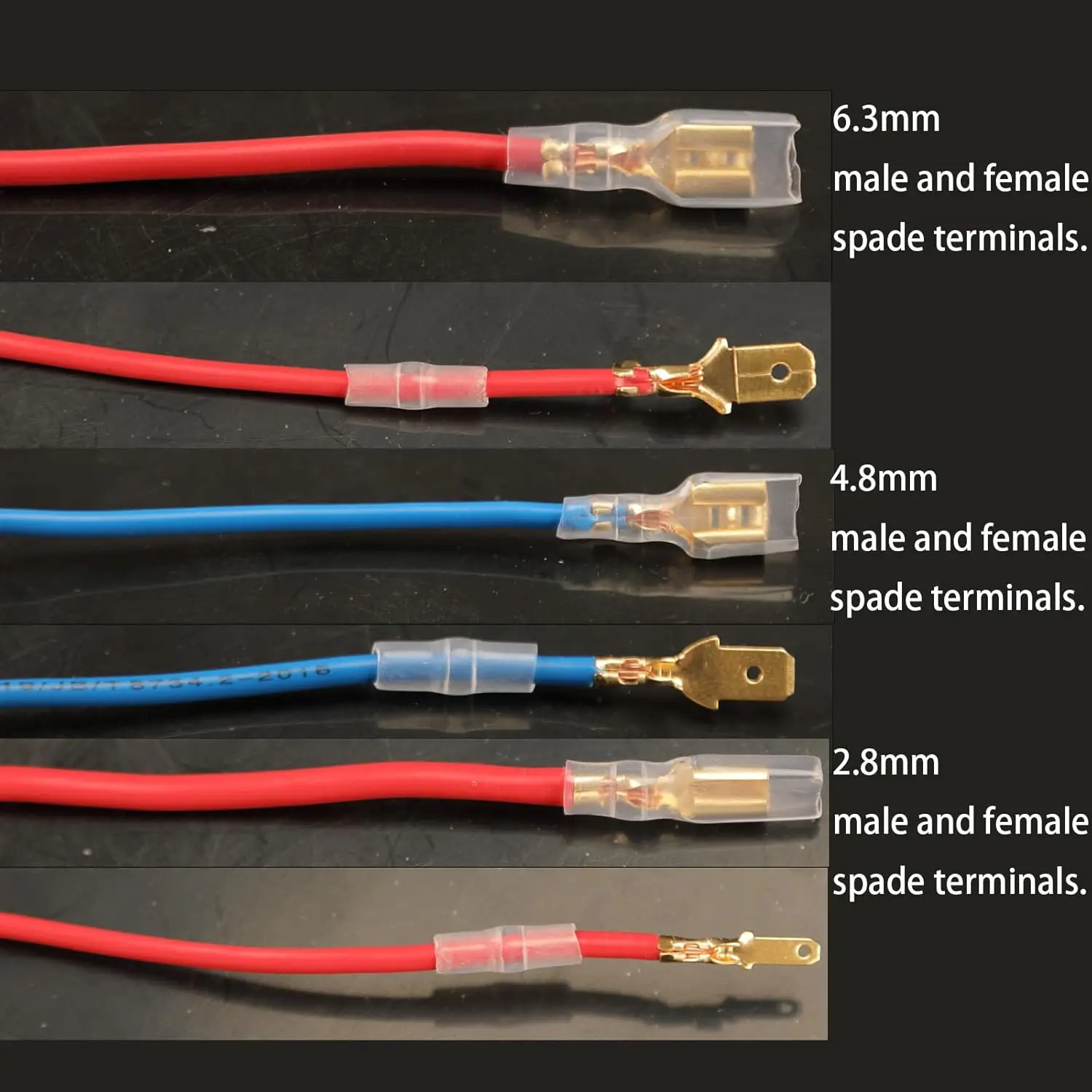200 PCS 2.8/4.8/6.3mm Quick Splice ชายและหญิง Spade CRIMP TERMINAL Wire Connector Assortment ชุดฉนวน