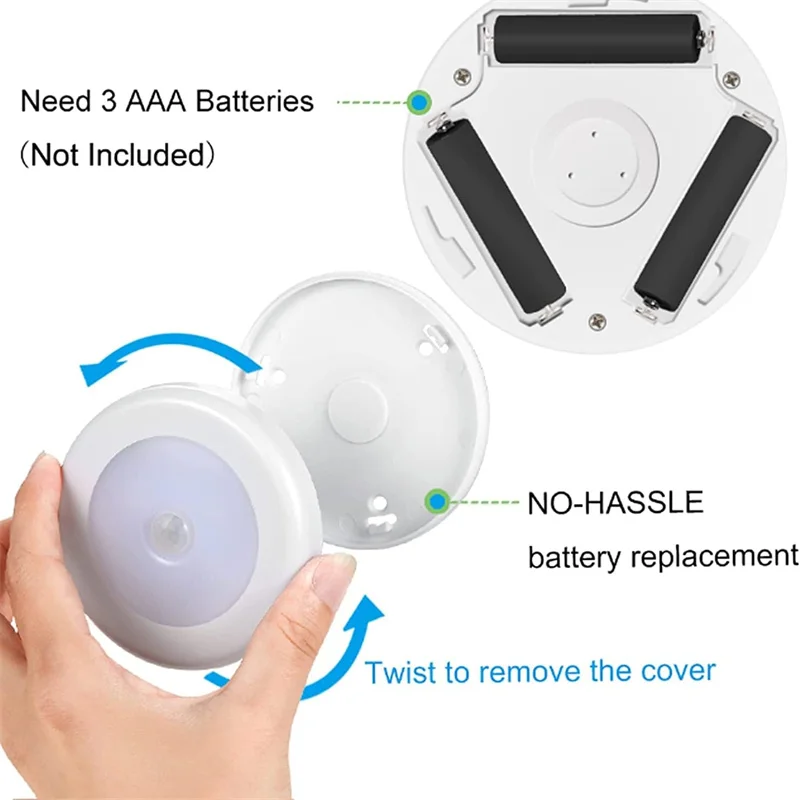 1/3/6 stücke 6LED Motion Sensor Nachtlicht LED Schrank Lichter Unter Schrank Lichter Drahtlose Wand Puck Lampe für Treppen Schritt Flur
