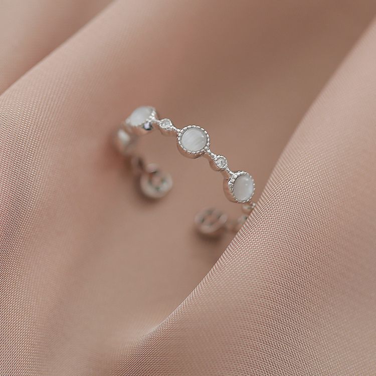 Стерлингового Серебра 925, круглые регулируемые кольца с кристаллами для женщин, свадебные и помолвочные роскошные ювелирные изделия, оптовая продажа, аксессуары, ювелирные изделия