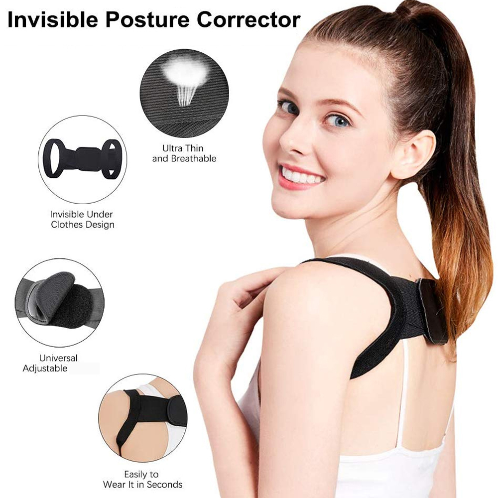 Corrector de postura de espalda, cinturón ajustable, remodelación de la columna vertebral, cuerpo para columna, corrección de postura para hombres y mujeres, enderezador