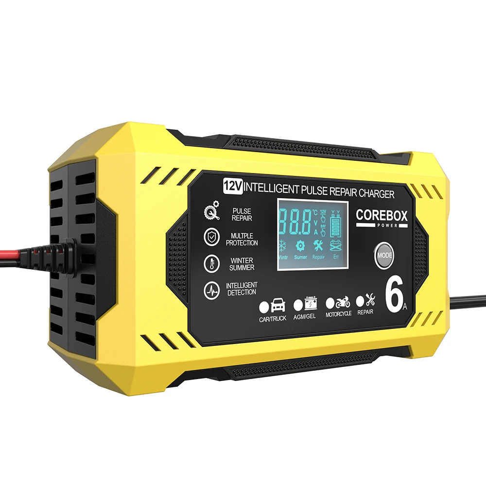 12v6a Slimme Batterijlader Agm Start Stop Batterij Europese Regulatie Full-Stop Omgekeerde Bescherming Lood-Zuur Lader