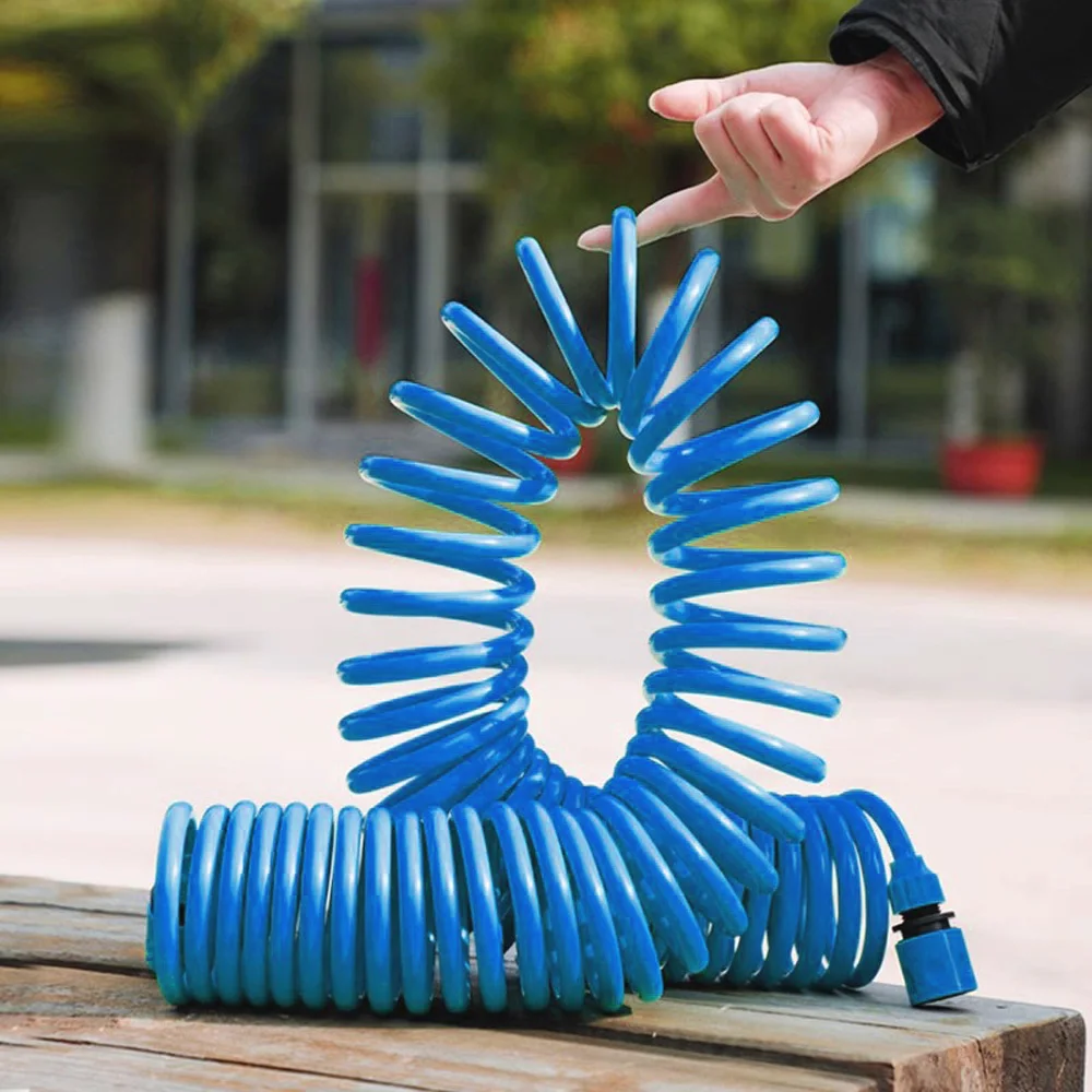 Mangueira de jardim retrátil expansível de eva, tubo de água portátil de mola de 10/15m para lavagem de carro e rega de gramado de flores, tubo mágico encaracolado