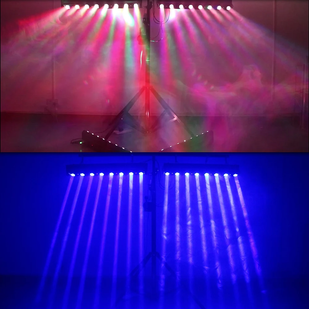 SHEHDS 8x12w Beam Moving Head RGBW 4in1 Bar Light For DJ Disco Wedding Party Stage Light Effect Professional DMX 512 Stage Light