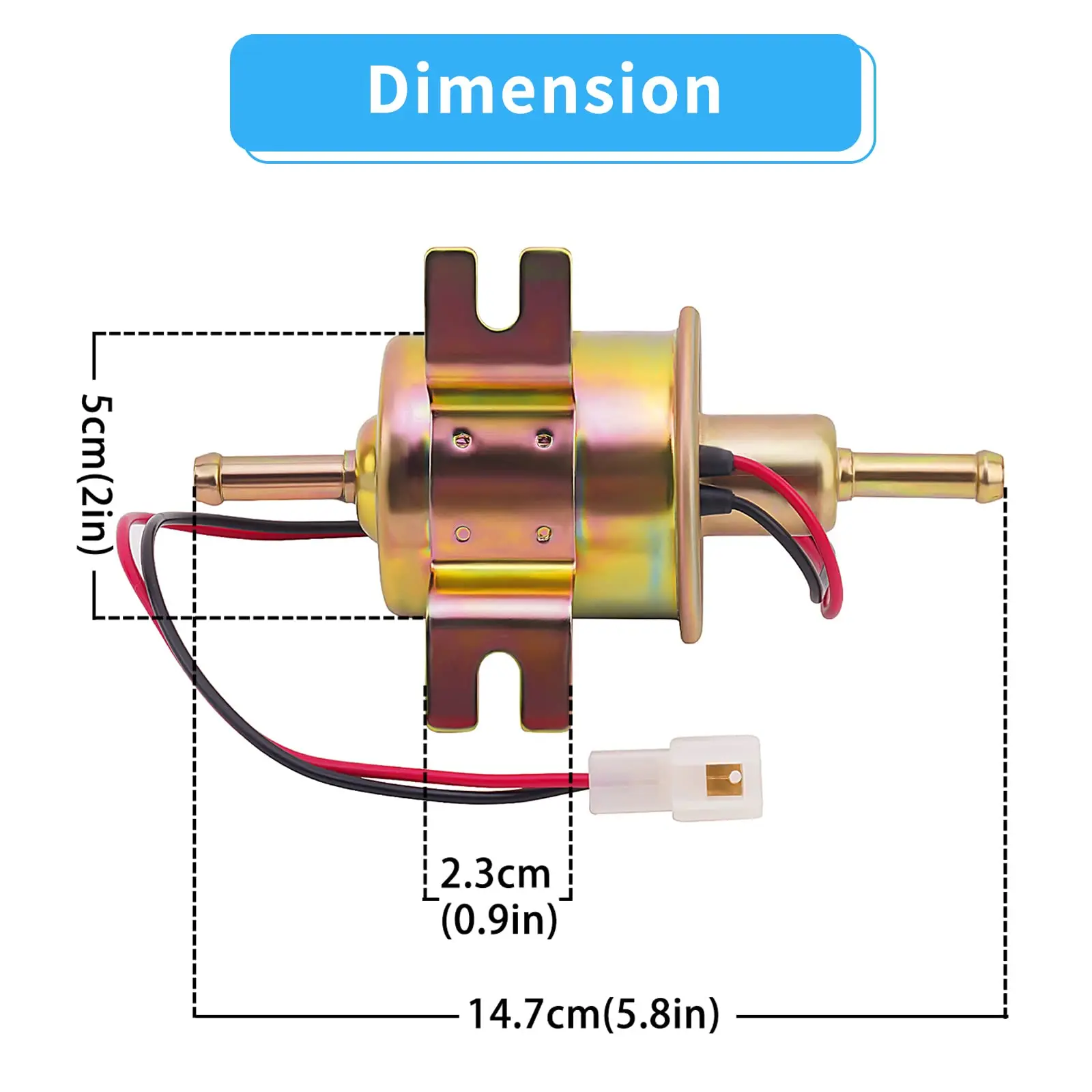 Bomba de combustível elétrica universal, 12v/24v, parafuso de baixa pressão, fio de fixação, gasolina diesel, HEP-02A para carro, carburador, motocicleta, atv