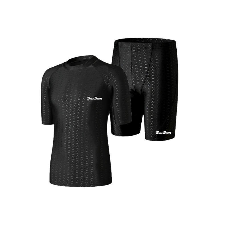 High Quality Men's Swimsuit Swim Shorts Five Quarter Quick Drying Loose Plus Size Swimming Kit Anti-embarrassment
