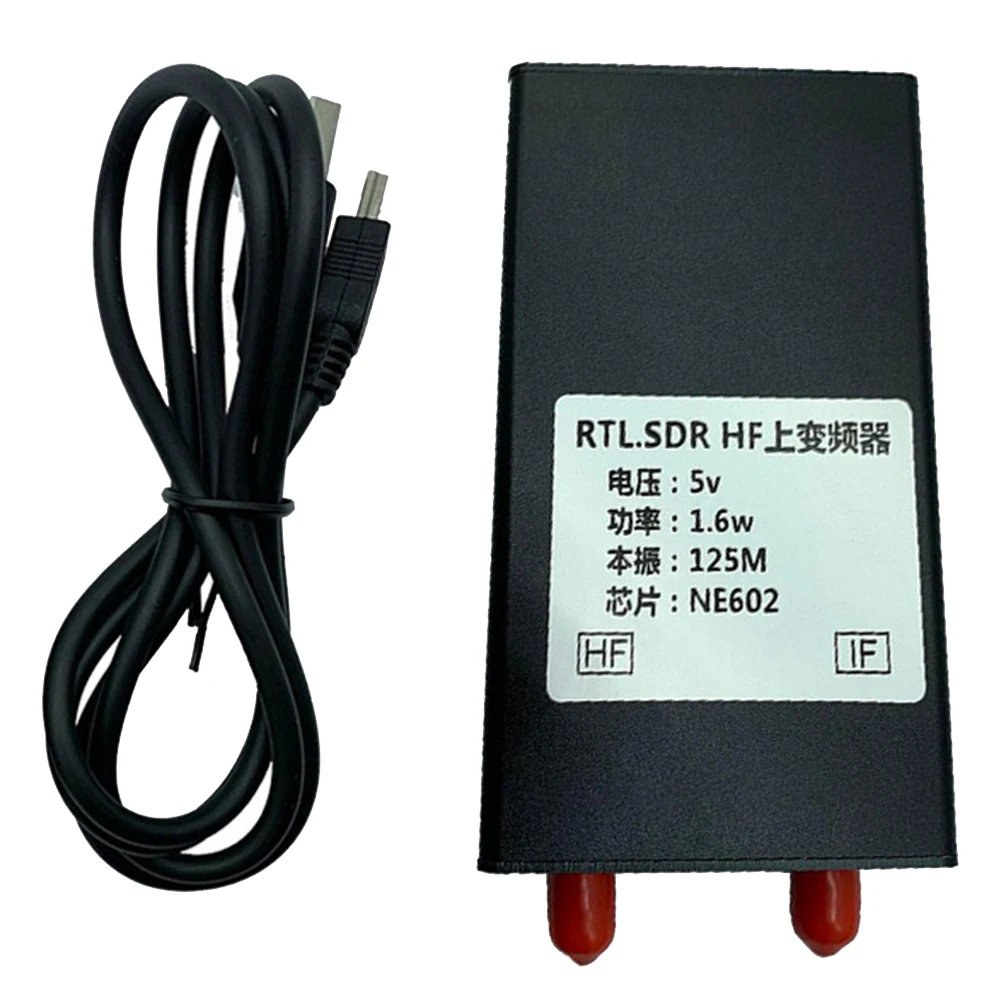 Receptor RTL-SDR HF com cabo de conexão, NE602, 125MHZ, 1.6W, 150K-30MHZ, RTL2383U