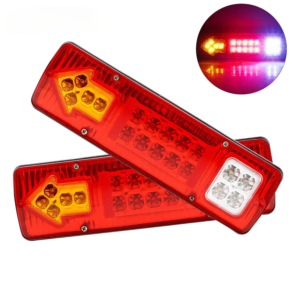 19led luzes traseiras invertendo parar indicador de freio 12v para caminhões de reboque luzes traseiras lâmpada sinal volta acessórios do carro