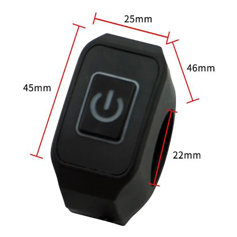 Universal Motorcycle Handlebar Switch Button 12V Button Connector Switch for Electric Star Pressure Waterproof Control Switch