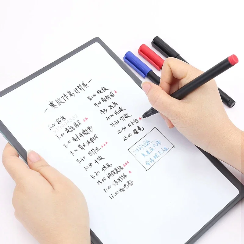 8pcs Erasable ปากกาไวท์บอร์ด 0.5 มม.จุดสีดํา/สีฟ้า/สีแดงหมึกกระดานดํา MARKER โรงเรียนสํานักงานศิลปะการเขียนเครื่องเขียน