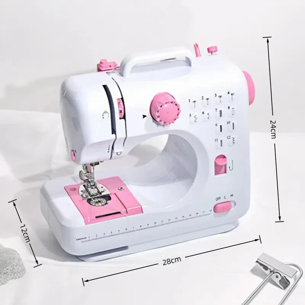 จักรเย็บผ้า, จักรเย็บผ้าในประเทศ 12 เข็ม, ตีนผี, เครื่อง Overlock, แป้นเหยียบไฟฟ้าแบบพกพา, ตะเข็บเสื้อผ้า